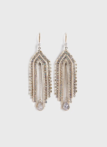 Teardrop Crystal Chandelier Earrings, Gold