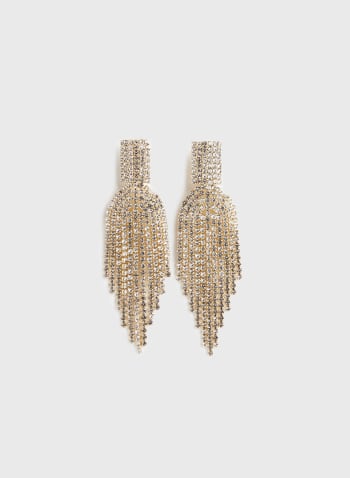 Crystal Chandelier Earrings, Gold