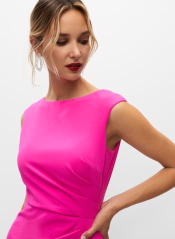 Eliza J - Asymmetric Ruffle Dress, Pink