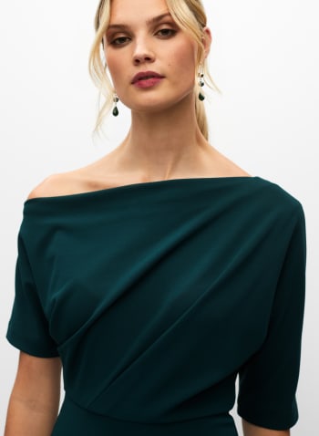 One Shoulder Maxi Gown, Forest Night