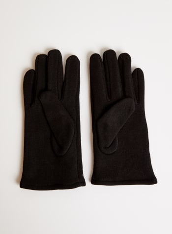 Faux Suede Gloves, Grey