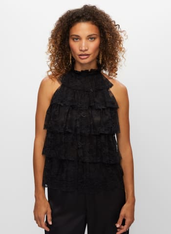 Layered Lace Top, Black