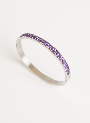 Crystal Bangle Bracelet, Purple