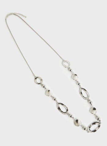 Disc Detail Necklace, Silver