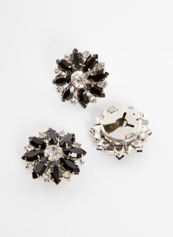 Crystal Button Covers, Black