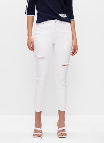 Essential Distressed Jeans, White