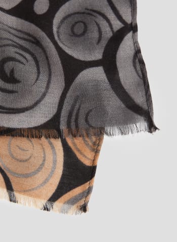 Foulard à motif en rondelles de bois, Motif noir
