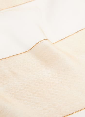 Silk & Wool Stud Detail Shawl, Gold
