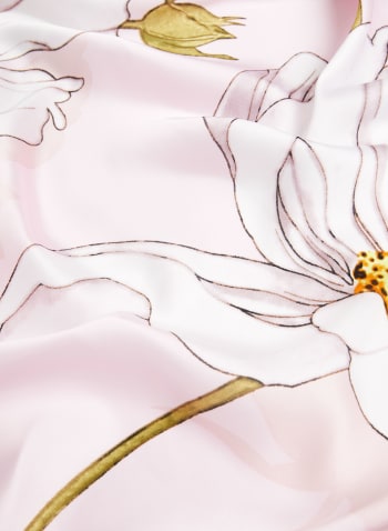 Foulard carré à motif floral, Mademoiselle