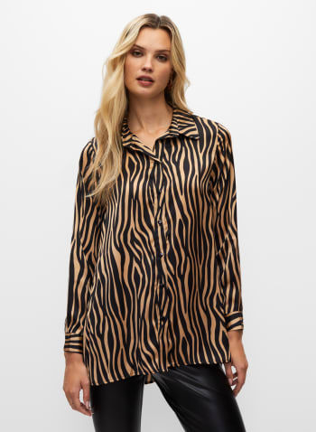 Zebra Print Tunic, Black Pattern
