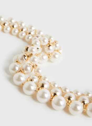 Triple Row Pearl Necklace, Pearl