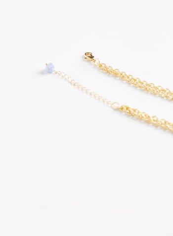Collier deux rangs à perles colorées, Multi