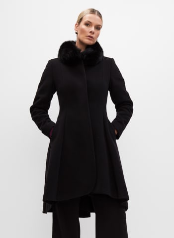 manteau en laine cintré femme