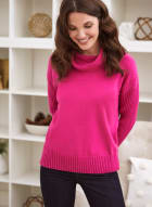 Cowl Neck Sweater, Purple Love