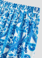 Paisley Print Maxi Skirt, Blue Pattern