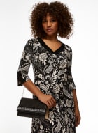 Paisley Print Dress, Black Pattern