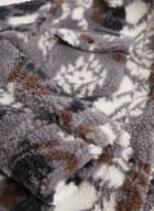 Printed Sherpa Jacket, Grey Pattern