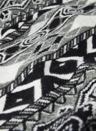 Cardigan tunique à motif géométrique, Motif gris