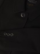 Club Collar Wool Blend Coat, Black
