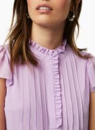 Ruffled Detail Top, New Sweet Orchid