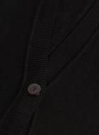 Button Detail Cardigan, Black