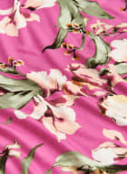 Floral Print Pyjama Top, Fuchsia
