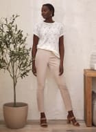 Pull-On Slim Leg Ankle Jeans, New Sweet Orchid