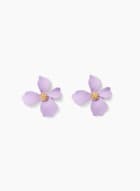 Flower-Shaped Earrings, Lilac