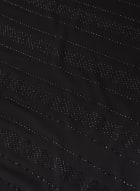 Cap Sleeve Stripe Detail Tee, Black