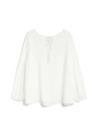 Embroidered Puff Sleeve Blouse, Ivory