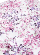Floral Print Top, White Pattern