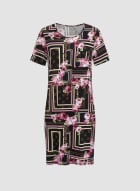 Rose Patchwork Print Nightgown, Black Pattern