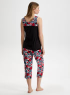 Tropical Print Pyjama Set, Black Pattern