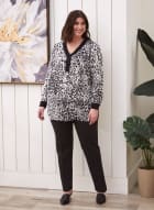 Leopard Print Tunic, White Pattern
