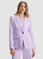 Button Front Blazer, Sweet Orchid