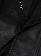 Stud Detail Notch Collar Jacket, Black