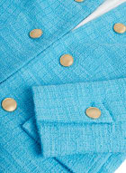 Button Detail Bouclé Jacket, Palm Green