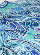 Paisley Print Sleeveless Top, Blue Pattern