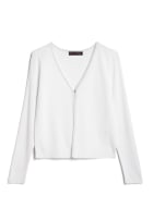 Long Sleeve Knit Cardigan, White