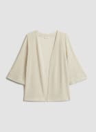 3/4 Sleeve Knit Cover-Up, Light Beige