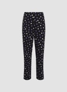 Pull-On Polka Dot Pyjama Pants, Black Pattern