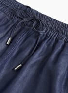 Tencel Pull-On Pants, Azure Blue