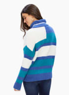 Colour Block Turtleneck Sweater, Multicolour