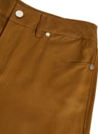 Pocket Detail Wide Leg Gaucho Pants, Walnut