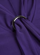 Neck Tie Detail Long Sleeve Top, Light Purple