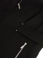 Tricotine Tab Detail Coat, Black
