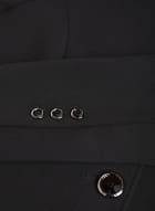 Button Detail Coat, Black
