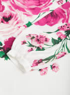 Floral Print Blouse, White Pattern