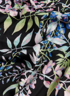 Floral Print Slip Dress, Black Pattern
