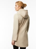 Water-Repelling Hooded Coat, Biscotti